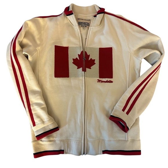 Mondetta Cream Jacket with Red Accents - Picture 1 of 6